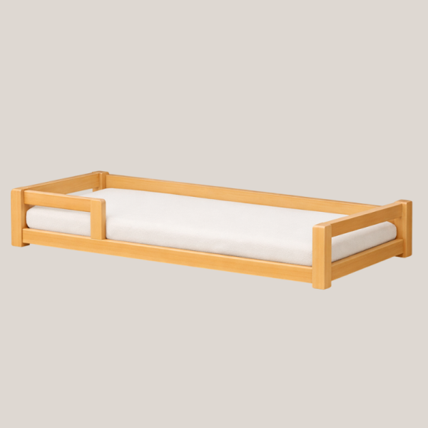 Forwood Nurture Montessori Floor Bed with Mattress – Toddler Floor Bed, Natural Wood Kids Bed